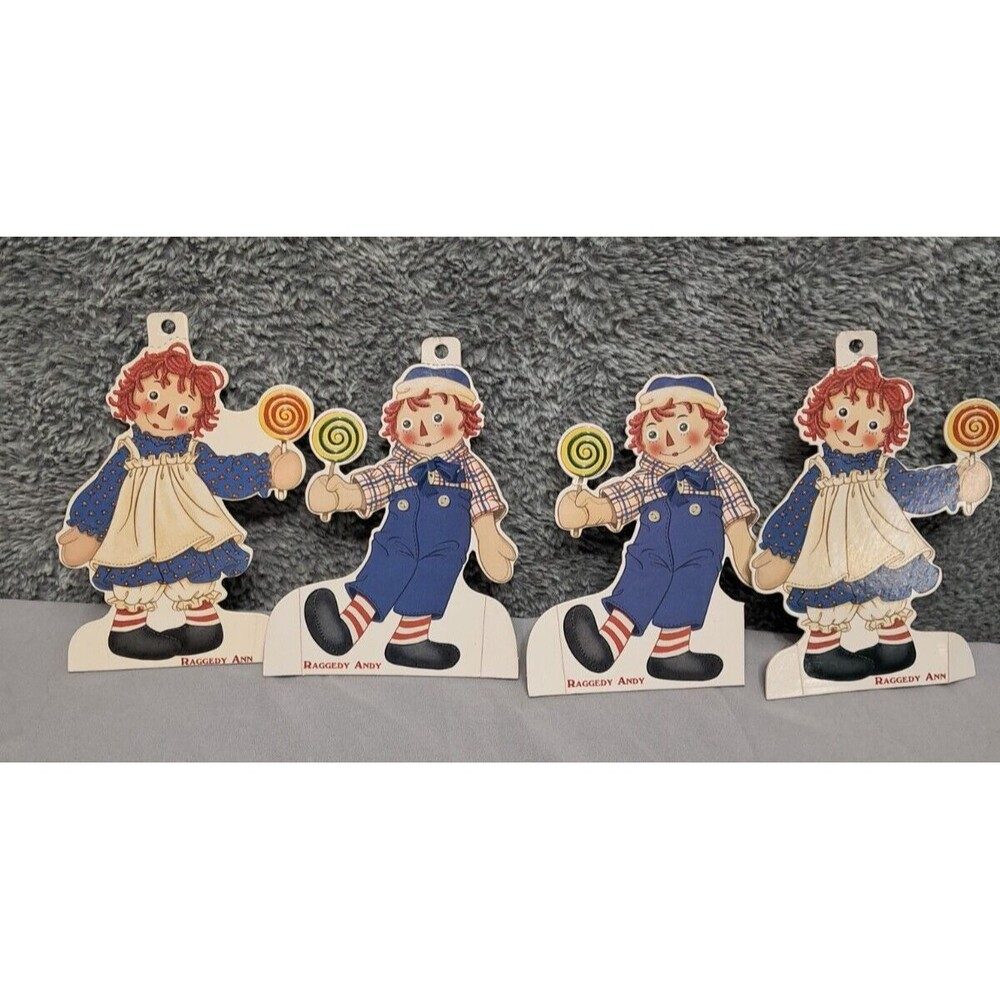Paper Dolls Kidoodles Raggedy Andy & Ann Peck AubrySimon & Schuster Lot of 4